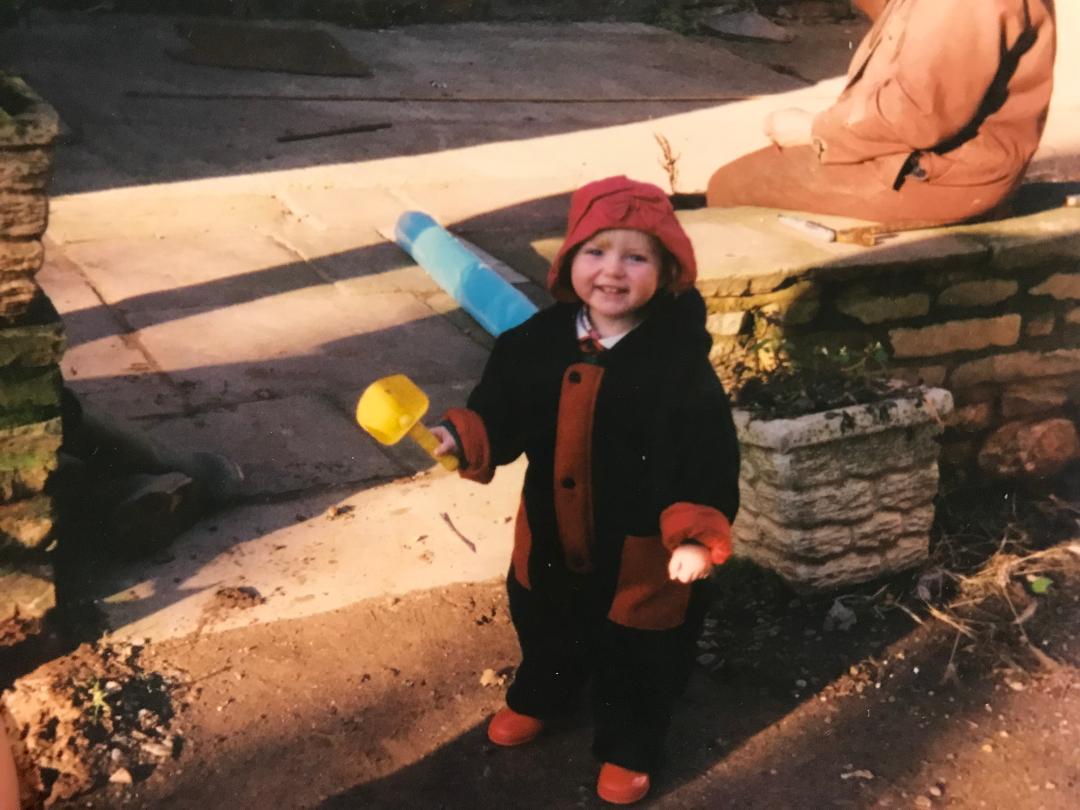 Young child on the farm